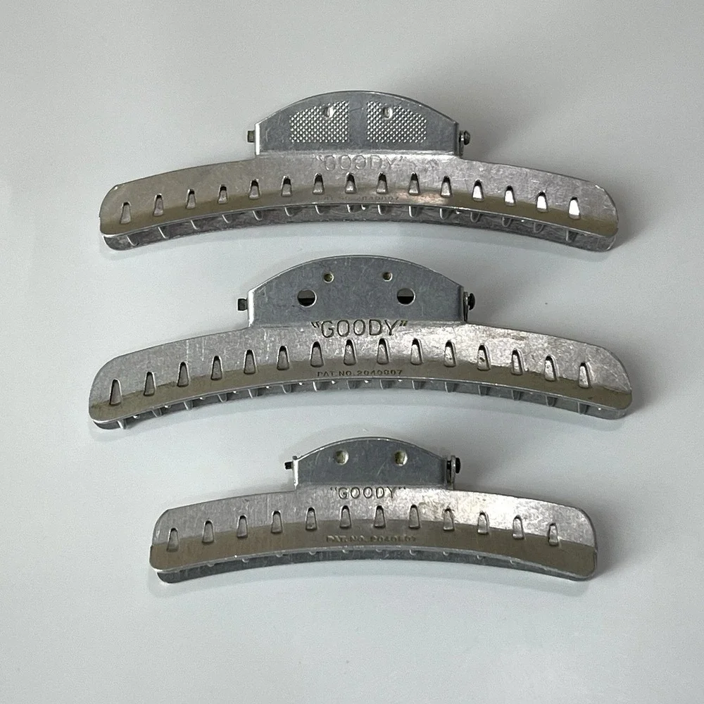 Vintage 1930s GOODY Aluminum Wave Setter Hair Clips Finger Wave Marcel Clamps